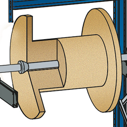 Rayonnages pour tourets rack de stockage pour enrouleurs section de construction