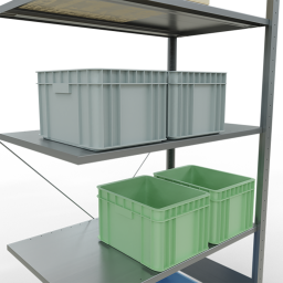 Static shelving rack 55 extension section
