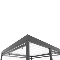 Auvents cabine extérieure avec des murs de verre