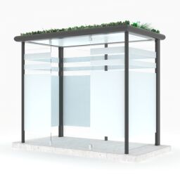 Auvents cabine extérieure avec des murs de verre