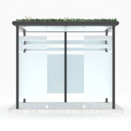Auvents cabine extérieure avec des murs de verre