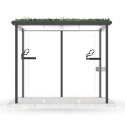Auvents cabine extérieure avec des murs de verre
