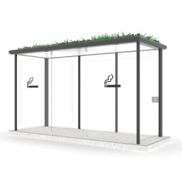 Auvents cabine extérieure avec des murs de verre