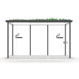 Auvents cabine extérieure avec des murs de verre