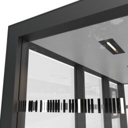 Überdachungen Außenkabine mit Glaswänden