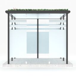 Auvents cabine extérieure avec des murs de verre