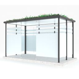 Auvents cabine extérieure avec des murs de verre