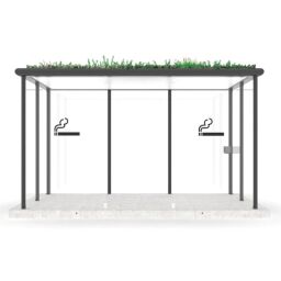 Auvents cabine extérieure avec des murs de verre