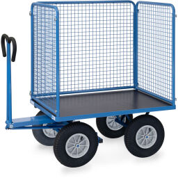 Industrie aanhanger Fetra handtrekwagen met 4 wanden, van draadgaas