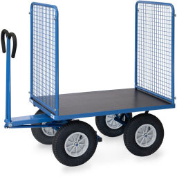 Industrie aanhanger Fetra handtrekwagen met 4 wanden, van draadgaas