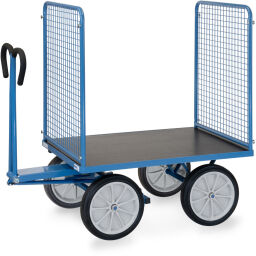 Transport trolley Fetra hand truck with 4 walls, of wire mesh
