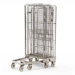 Roll conteneur de sécurité caisson à roulettes antivol A-châssis, emboitables Occasion