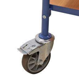 Magazinwagen Gebraucht Fetra Beistellwagen 4 Etagen aus Holzwerkstoffplatten, Rand 12 mm hoch