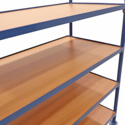 Magazinwagen Gebraucht Fetra Beistellwagen 4 Etagen aus Holzwerkstoffplatten, Rand 12 mm hoch