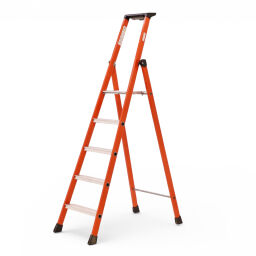 Used Industrial stairs single-sided, 5 steps incl. platform 