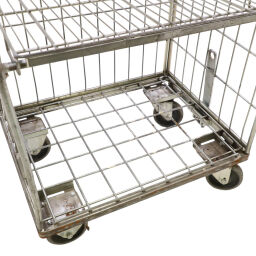 Roll conteneur occasion Conteneur mobile pour les laveries avec 2 étagères Occasion