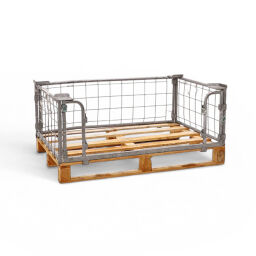 Rehausse palette Construction rabattables empilables 1 clapet en 1 côté longue Occasion