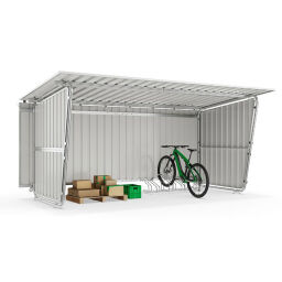 Overkappingen buitencabine met open wanden