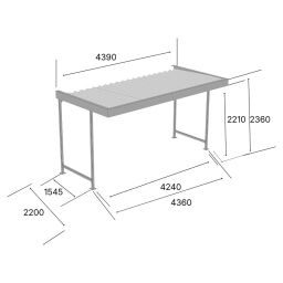 Auvents cabine extérieure avec des murs ouverts