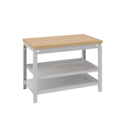 Etablis table de travail avec 2 tablettes inférieures