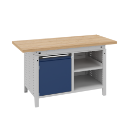 Workbenches with 1 cabinet and 1 shelf