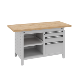 Workbenches with 3 drawers and 1 shelve