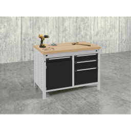 Workbenches with 1 cabinet and 3 drawers