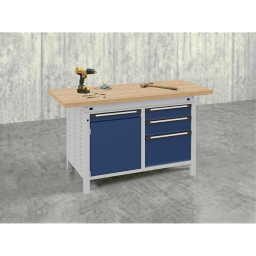 Workbenches with 1 cabinet and 3 drawers