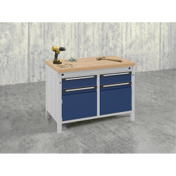 Etablis table de travail avec 2 armoires et 2 tiroirs