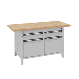 Workbenches with 2 cabinets and 2 drawers 
