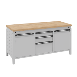 Workbenches with 3 drawers and 2 cabinets