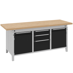 Workbenches with 3 drawers and 2 cabinets