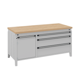 Etablis table de travail avec 1 armoire et 3 tiroirs