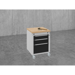 Workbenches mobile workbench on wheels, with 3 drawers