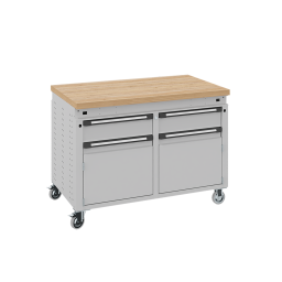 Etablis table de travail avec 2 armoires et 2 tiroirs