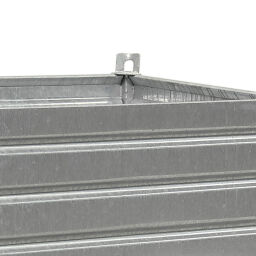 Caisse palette métallique construction compact avec quatre murs fermés