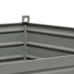 Stacking box steel fixed construction with front opening