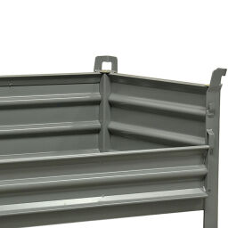 Stacking box steel fixed construction with cover