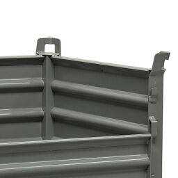 Stacking box steel fixed construction with cover