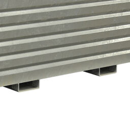 Stacking box steel fixed construction with four closed walls