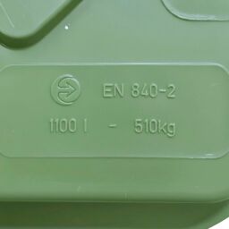 Poubelle composte Conteneur pour substances nocives 1100 litres, convient pour prise DIN