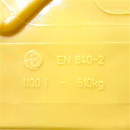 Müllcontainer Sonderabfall-Behälter 1100 Liter, geeignet für die Aufnahme mit DIN-Adapter