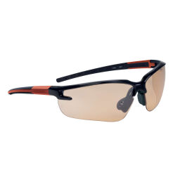 Protective eyewear safety glasses with temples