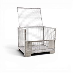 Full Security mesh container fixed construction 1 flap at 1 long side