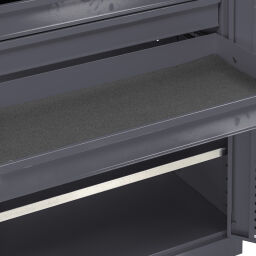 Tool Cabinets with 3 drawers, 2 shelves, and 21 storage bins