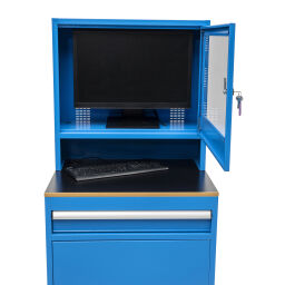 Workbenches computer cabinet with 1 drawer and 1 cabinet