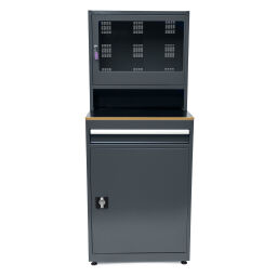 Établis armoire d'ordinateur avec 1 tiroir et 1 armoire