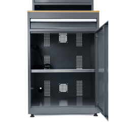 Établis armoire d'ordinateur avec 1 tiroir et 1 armoire