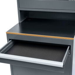 Établis armoire d'ordinateur avec 1 tiroir et 1 armoire