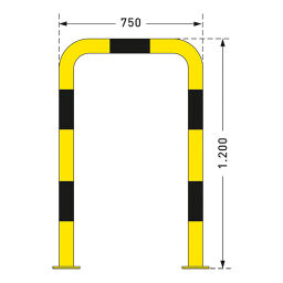 Protection guards Safety and marking guardrail crash protection bar of steel.  W: 750, H: 1200 (mm). Article code: 42.195.19.573